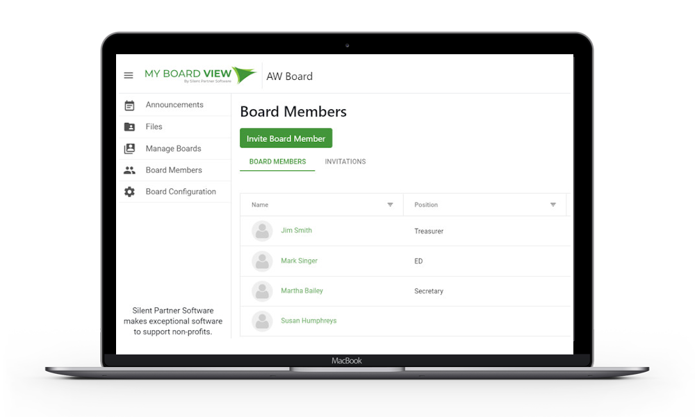 screenshot of My Board View